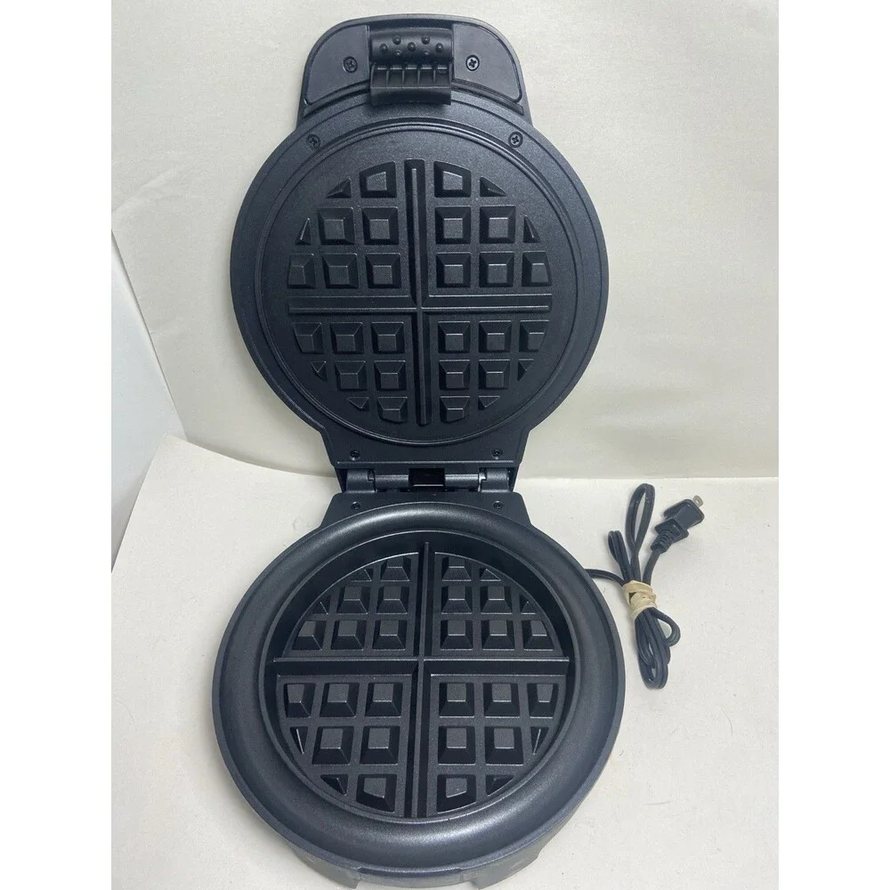 Chefman Anti-Overflow Belgian Waffle Maker Shade Selector Non-Stick Black Tested